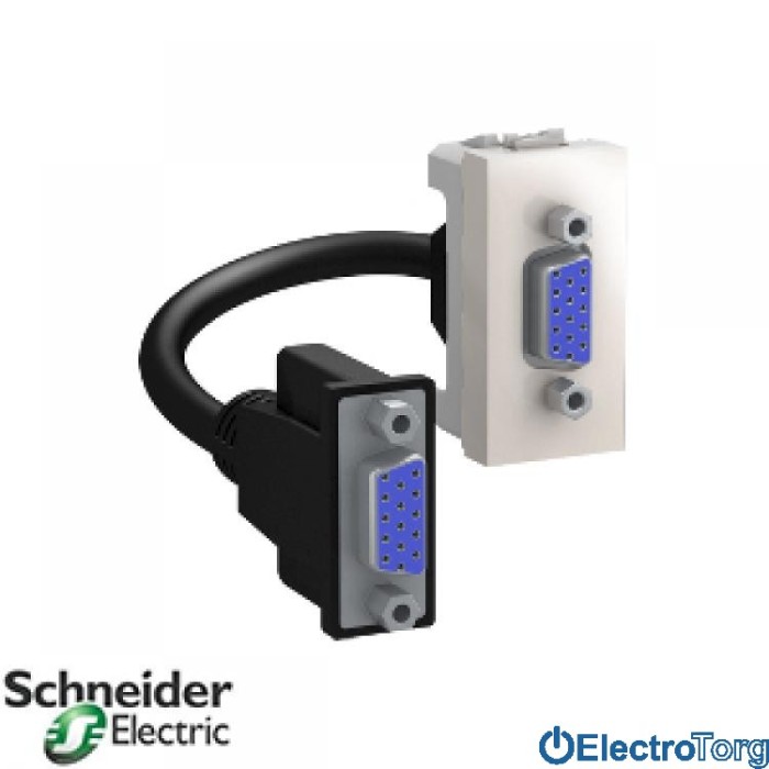 Коннектор VGA слоновая кость Unica Schneider