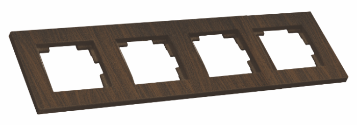 Рамка горизонтальна чотиримісна RITA, Mutlusan, &amp;quot;горіх&amp;quot;, (2220 800 1457)