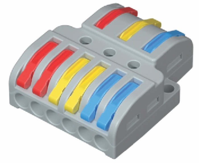 Клема з’єднувальна унів. двостороння 3/6 отвори
