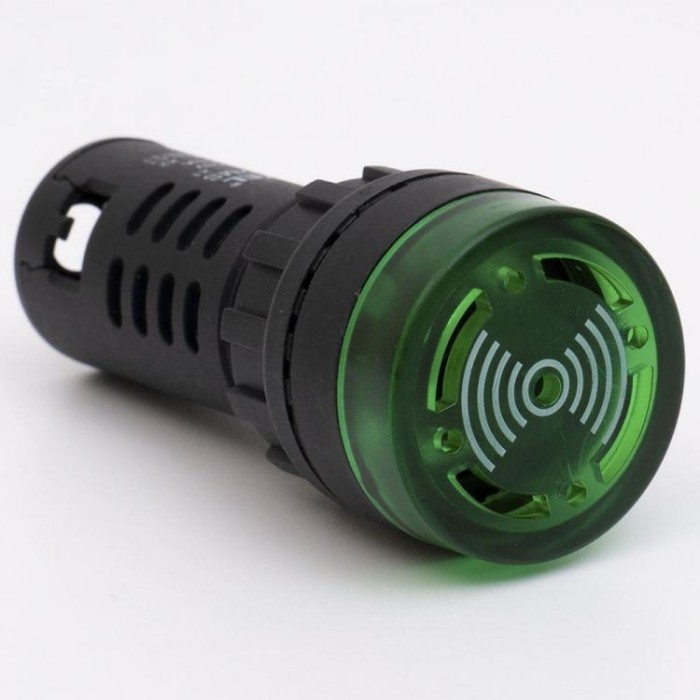Зумер світлосигнальний AD22-22MS АC/DC 220В, зелений TAKEL