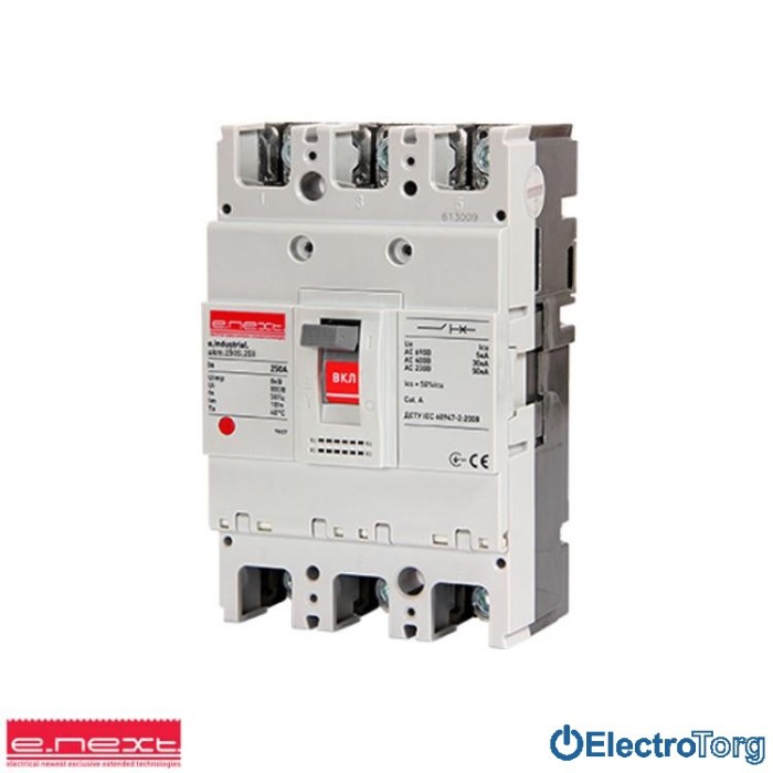 купить купить Силовой автомат e.industrial.ukm.250S.125, 3р, 125А, e-next  