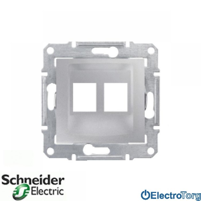 Накладка двойная для коннекторов AMP/Molex/Keline 5e и 6 UTP алюминиевая Sedna Schneider Electric (Шнайдер Электрик)