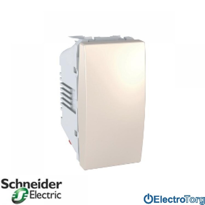 Переключатель перекрёстный 1-клавишный 10AX слоновая кость Unica Schneider