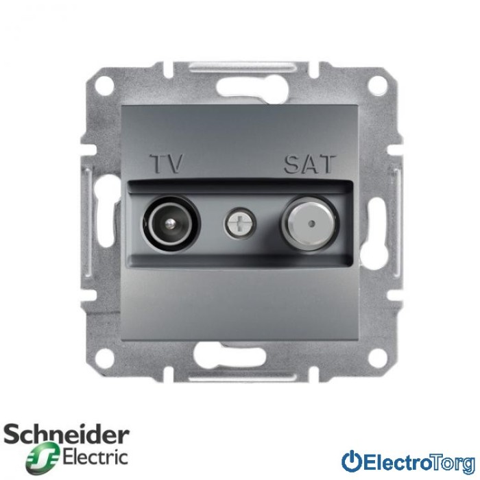 купить купить Розетка TV-SAT оконечная (1 dB) сталь Asfora Schneider Electric (Шнайдер Электрик)  