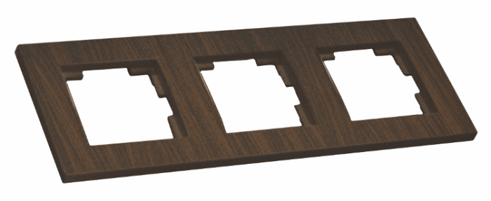 Рамка горизонтальна тримісна RITA, Mutlusan, &amp;quot;горіх&amp;quot;, (2220 800 1357)