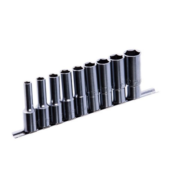 купить купить Длинные торцевые головки на планке TOPTUL 1/2&quot; 9ед. 8-22мм GAAQ1605U  