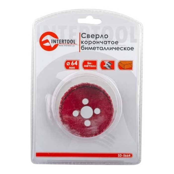 купить купить Коронка по металлу биметаллическая 64 мм INTERTOOL SD-5664  
