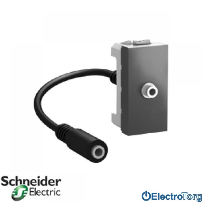 Коннектор Mini-jack графитовый Unica Schneider