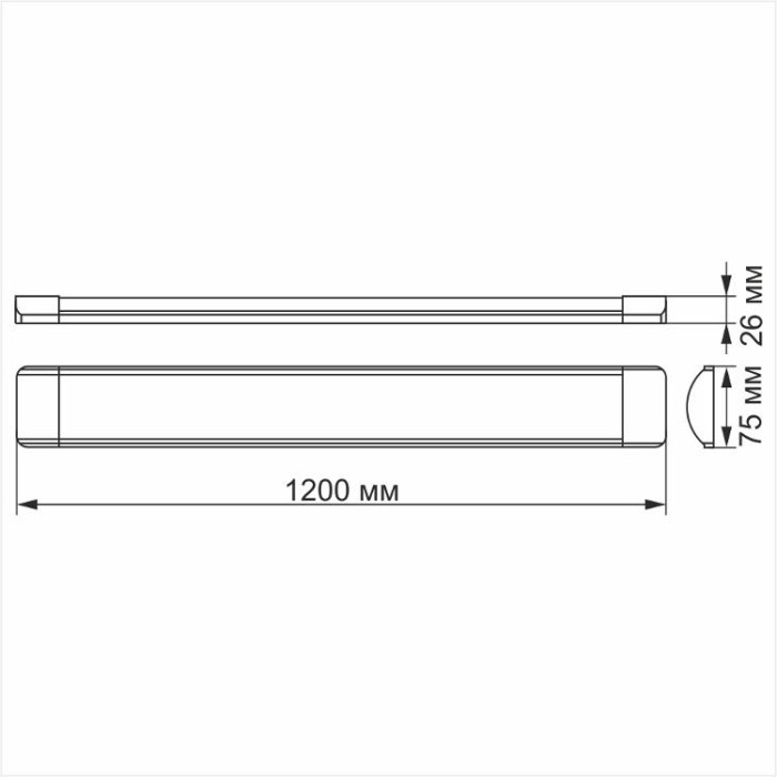 купить купить LED свiтильник лiнiйний  TITANUM 36W 1.2М 6500K  