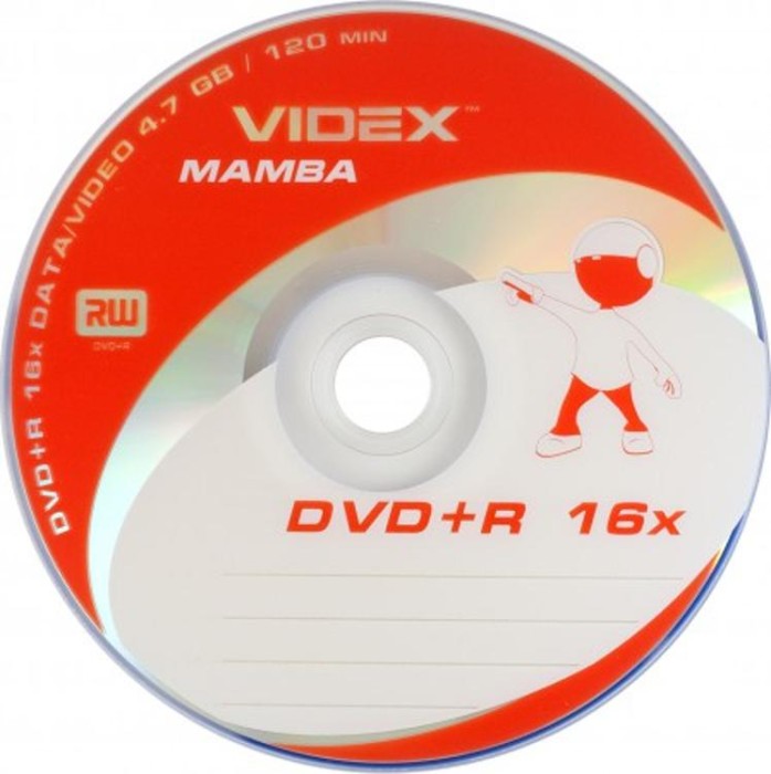 купить купить Videx  Mamba DVD+R 4.7Gb 16x bulk 50  
