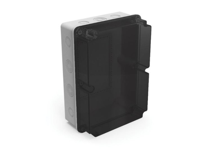 купить купить Бокс 225X311X130, термопластик/полікарбонат, IP 65, сірий/прозорий, Mutlusan, (001 046 071130 00 44)  
