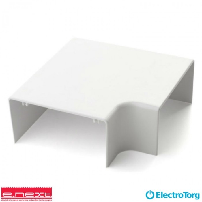 купить купить Плоский угол  e.trunking.blend.angle.stand.20.10.yw для короба 20х10мм (молочно-белый) E-Next  