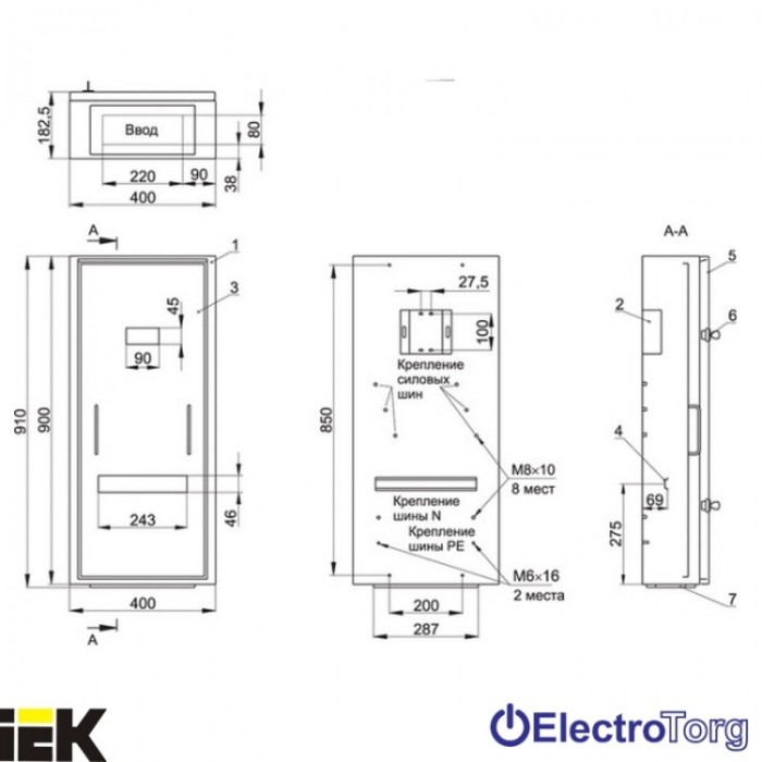 Корпус металлический  ПР-1-0 У2 IP54 ИЭК