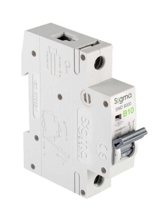купить купить Автоматический выключатель SIGMA 4,5кА, 1Р, 6А&amp;quot;С&amp;quot; (4SM106C)  