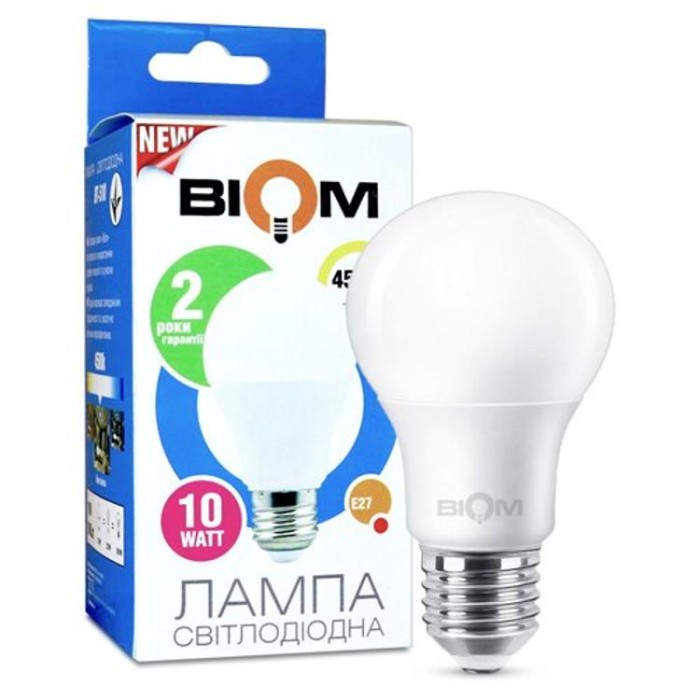 купить купить Светодиодная лампа Biom BT-510 A60 10W E27 4500К матовая  