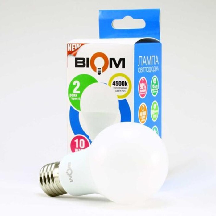 купить купить Светодиодная лампа Biom BT-510 A60 10W E27 4500К матовая  
