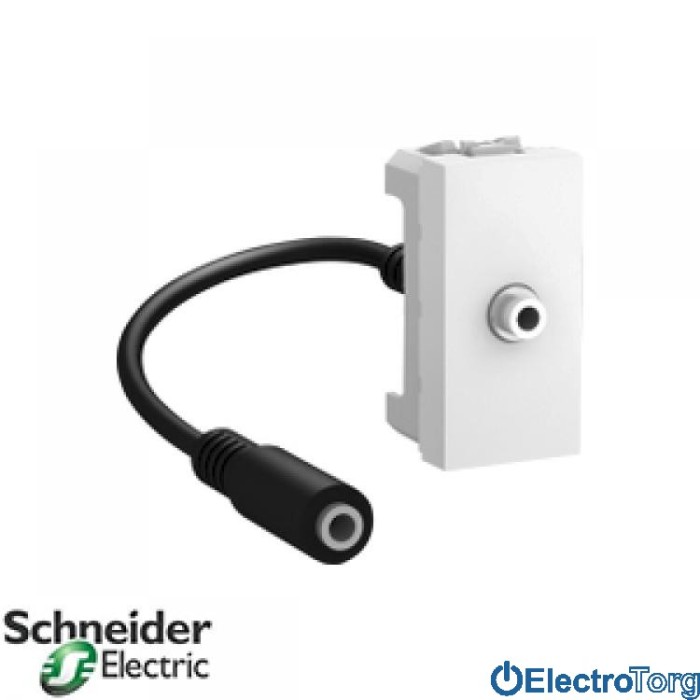 Коннектор Mini-jack белый Unica Schneider