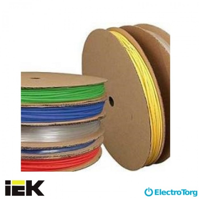 Термоусадочная трубка ТТУ 14/7 красная 100 м/рол ИЭК(IEK)