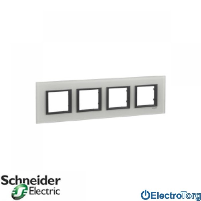 Рамка четверная горизонтальная Unica Class Schneider