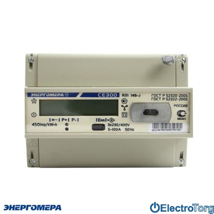 купить купить Трехфазный однотарифный электросчетчик  CE 300 R31 145 J 230В (5-60А) Энергомера  