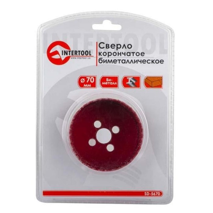 купить купить Коронка по металлу биметаллическая 70 мм INTERTOOL SD-5670  