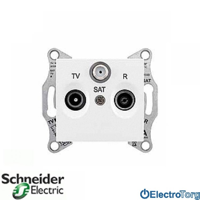 TV/R/SAT розетка проходная 8Дб белая Sedna Schneider Electric (Шнайдер Электрик)