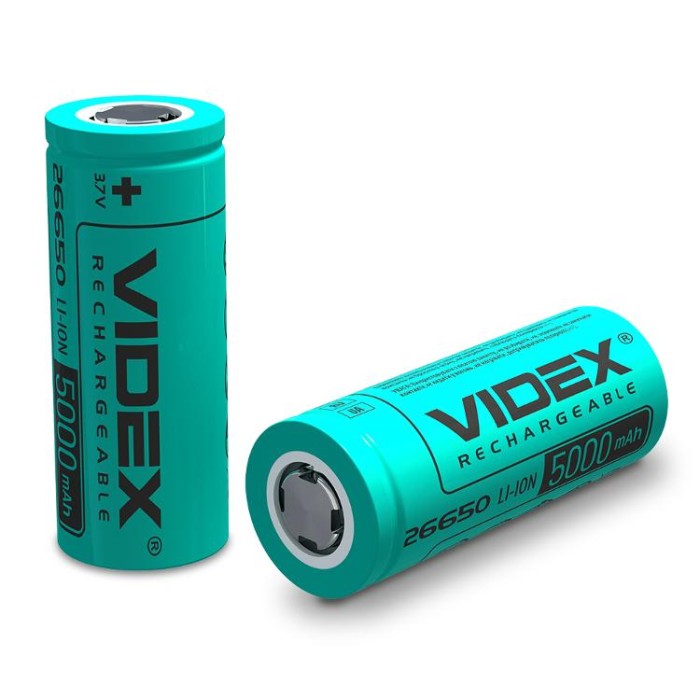купить купить Акумулятор Videx Li-ion 26650 (без захисту) 5000mAh bulk/1шт  