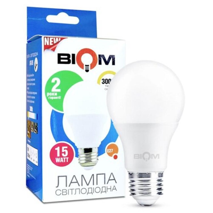 купить купить Светодиодная лампа Biom BT-515 A60 15W E27 3000К матовая  