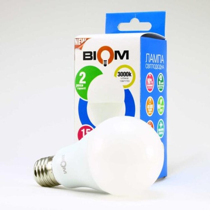 купить купить Светодиодная лампа Biom BT-515 A60 15W E27 3000К матовая  