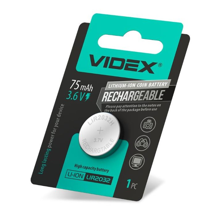 купить купить Акумулятор літієвий Videx LIR2032 1шт BLISTER CARD  