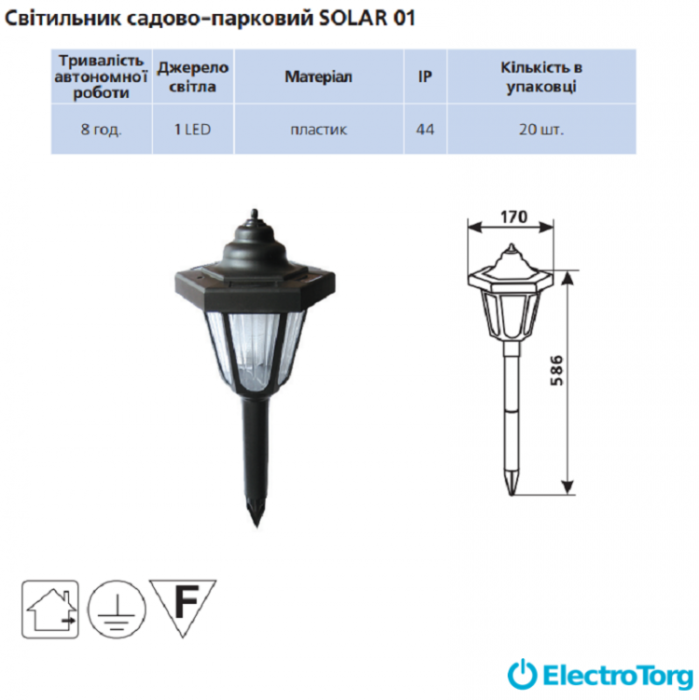 купить купить ​Светильник садово-парковый delux SOLAR 01 LED​  