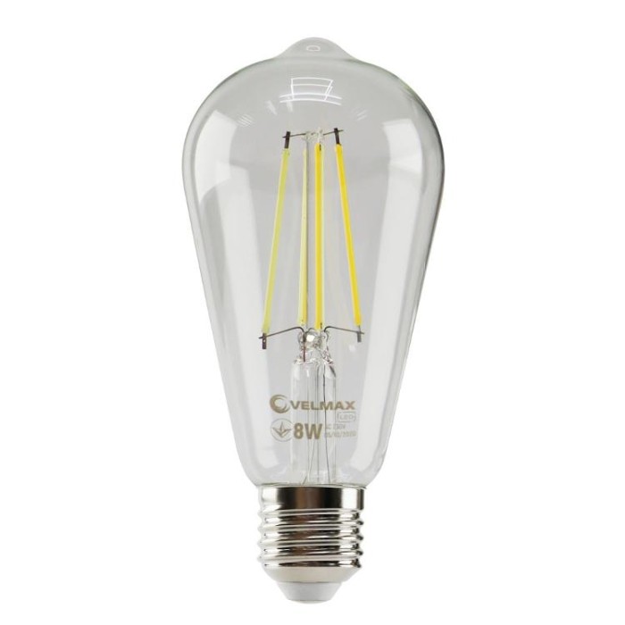 купить купить LED лампа V-Filament-ST64 8W E27 4100K 800Lm VELMAX (Велмакс)  