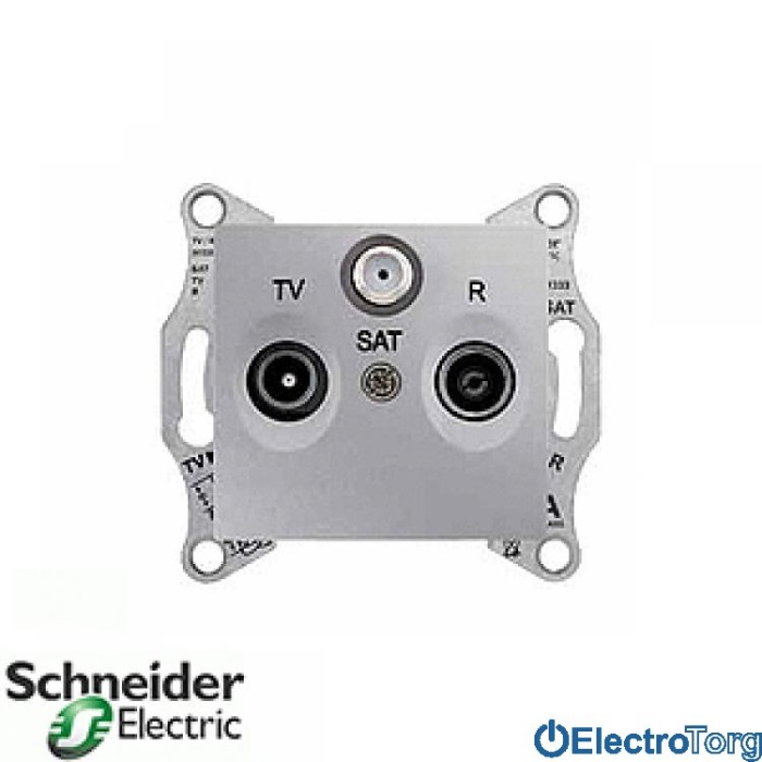 TV/R/SAT розетка проходная 8Дб алюминиевая Sedna Schneider Electric (Шнайдер Электрик)