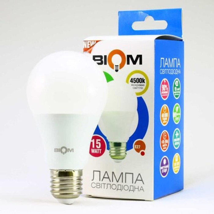 купить купить Светодиодная лампа Biom BT-516 A60 15W E27 4500К матовая  
