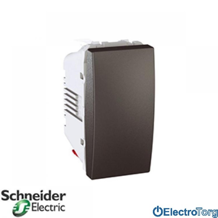 Кнопочный выключатель графитовый Unica Schneider