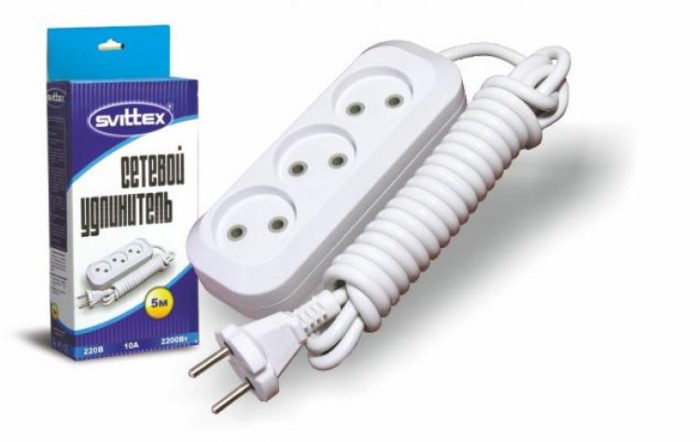 купить купить Удлинитель 5м 'SVITTEX' 2200Вт 220В 10А SV-008-5  