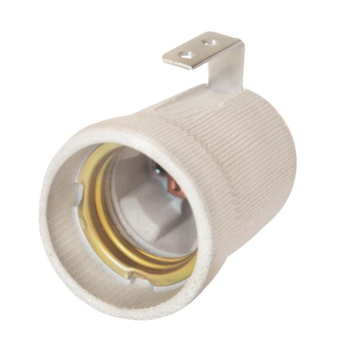 Патрон Е27 кераміка 4А, 250В з тримачем тип А