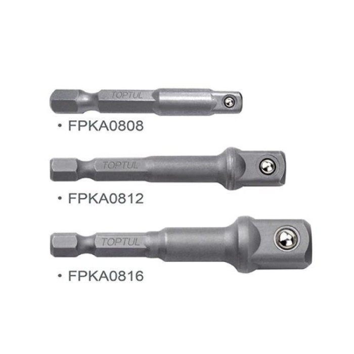 купить купить Набор переходников под шуруповерт 1/4&quot; 3ед. TOPTUL (1/4&quot;, 3/8&quot;, 1/2&quot;) GAAR0301  