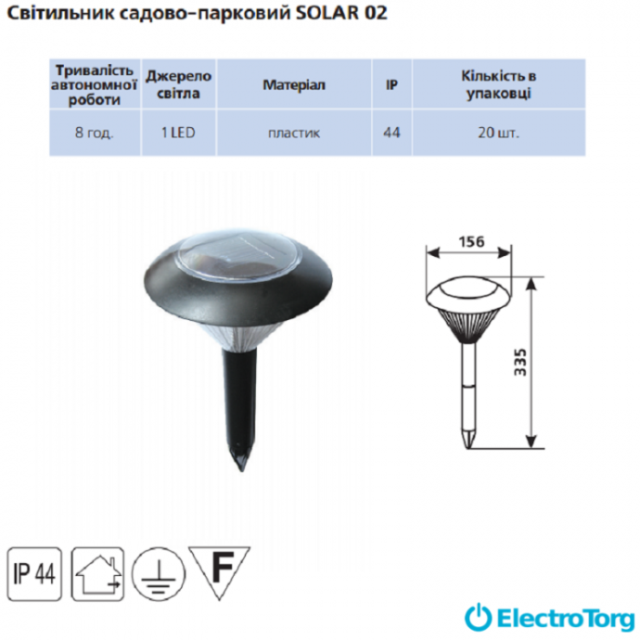 купить купить Светильник садово-парковый delux SOLAR 02 LED​  