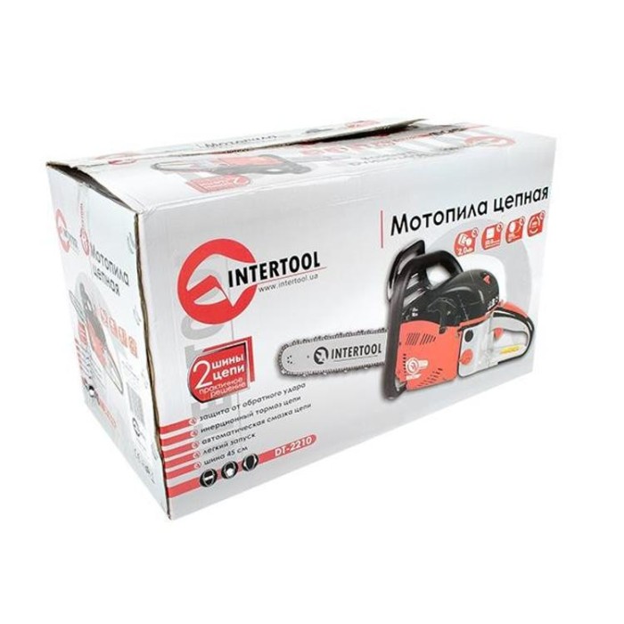 купить купить Мотопила цепная, 2.0кВт/2.7 HP, шина-45 см, цепь 3/8&quot;INTERTOOL DT-2210  