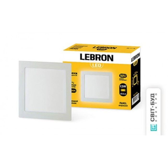 купить купить LED светильник L-PS-1241, 12W, встроенный, 166*166*19mm, 4100K, 850Lm, угол 120° Lebron  