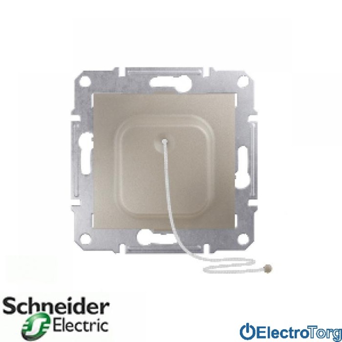 Кнопочный выключатель на шнурке титановый Sedna Schneider Electric (Шнайдер Электрик)