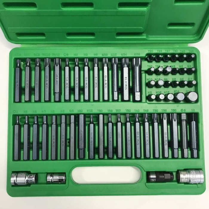 купить купить Профессиональный набор бит TORX, HEX, SPLINE, RIBE, SQ 60ед. TOPTUL GCAI6003  
