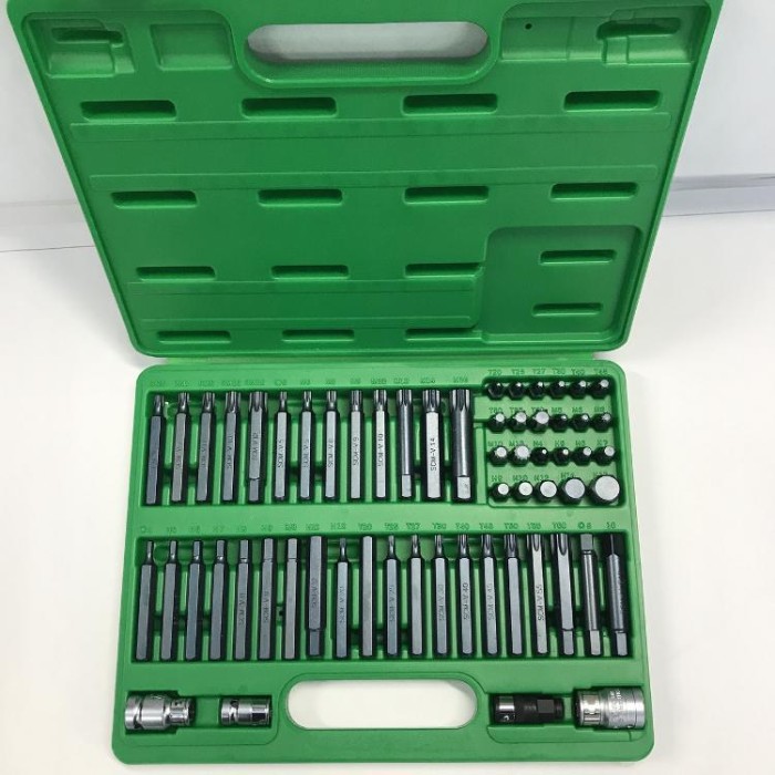 купить купить Профессиональный набор бит TORX, HEX, SPLINE, RIBE, SQ 60ед. TOPTUL GCAI6003  