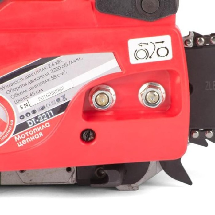 купить купить Мотопила цепная, 2,6 кВт/3,5 HP, шина-45 см, цепь 18&quot;INTERTOOL DT-2211  