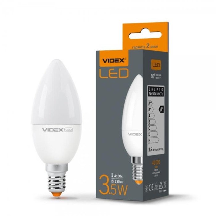 купить купить LED лампа C37e 3.5W E14 4100K VIDEX  