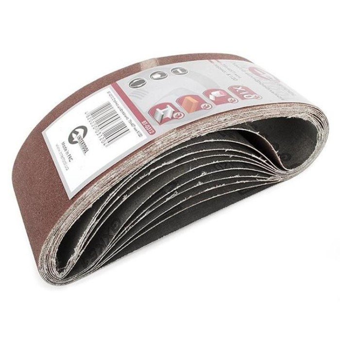 купить купить Лента шлифовальная 75x457 мм, зерно 120, уп. 10 шт. INTERTOOL BT-0312  