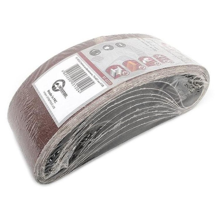 купить купить Лента шлифовальная 75x457 мм, зерно 120, уп. 10 шт. INTERTOOL BT-0312  