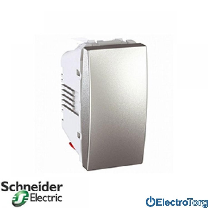 Кнопочный выключатель алюминиевый Unica Schneider