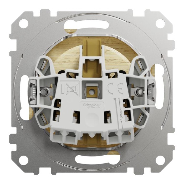 Розетка з заземленням та зі шторкою Береза Sedna Elements Schneider Electric